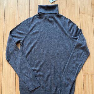 Ann Taylor Charcoal Gray Turtleneck - Wool Blend - S - NWT